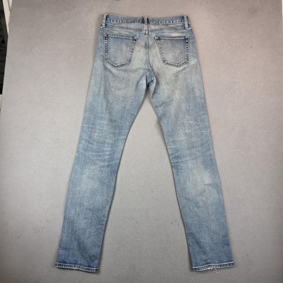 Japanese Selvedge Jeans Mens 29x34 Blue Slim Straight Whiskers - Picture 2 of 9